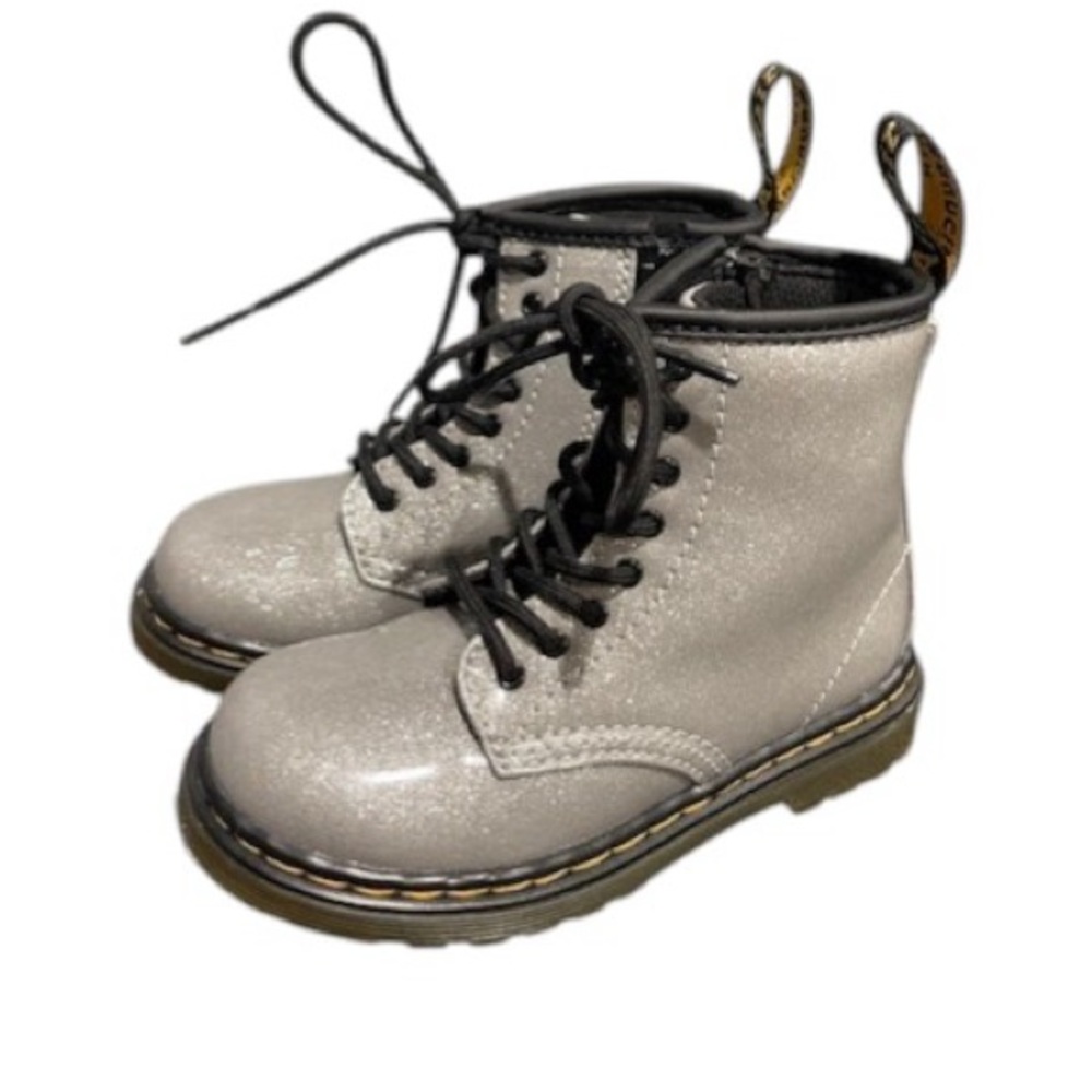 Dr. Martens Silver Glitter Boots